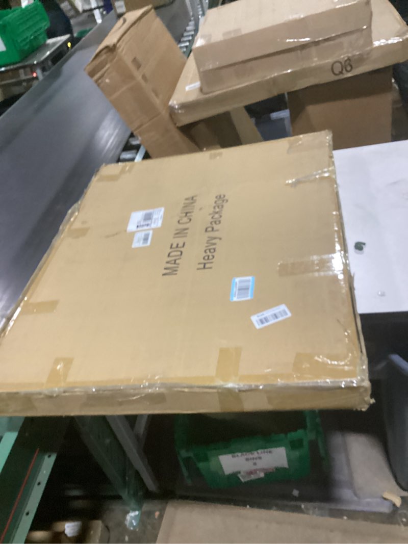 Condition photo showing As Is for MinCHI257 38" L x 13" W x 30" H Metal Tall Rectangular Planter - Large Planter Box for Outdoor Patio