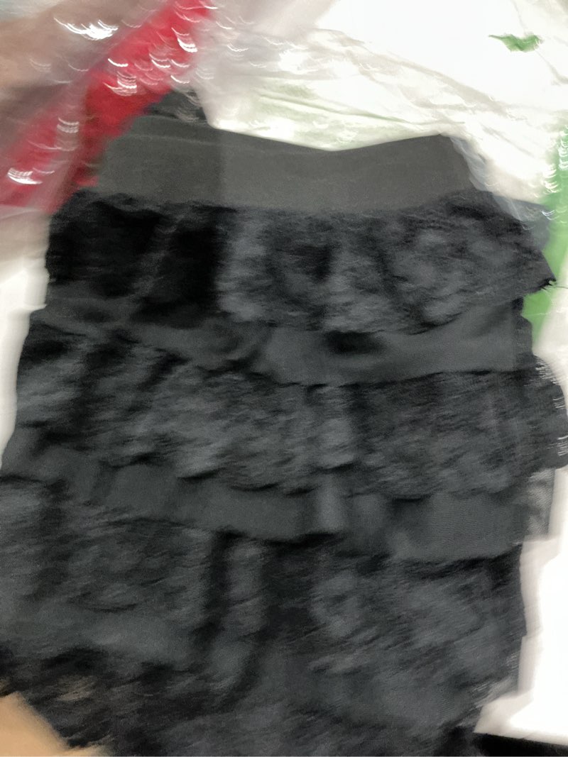 Condition photo showing Good Condition for women y2k lace multi-layered bloomers, lolita ruffle shorts, sexy short pumpkin pants, elastic waist sweet pettipants large black