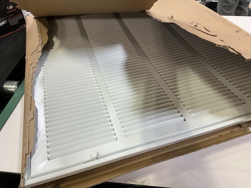 Condition photo showing Good Condition for 24×24 Return Air Grille [Duct Opening Size] Return Vent Cover for Wall or Ceiling,Steel Return Air Grill Removable Face/Door for 1 inch Filters(24"W x 24"H [Duct Opening])
