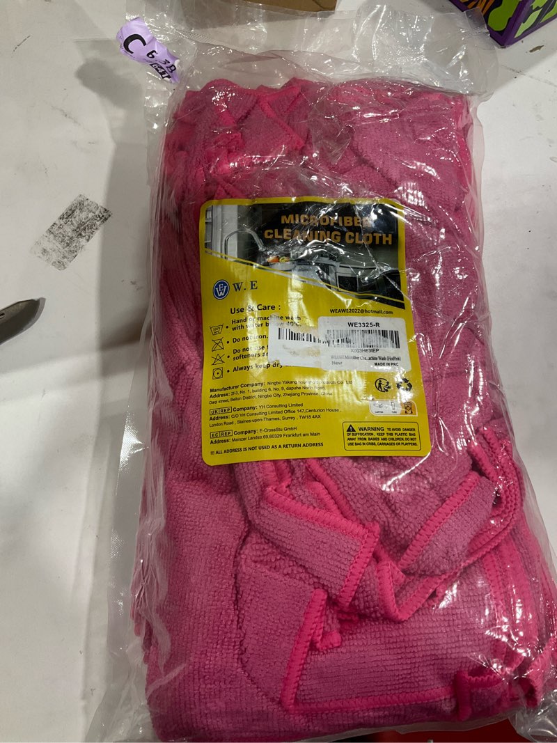 Condition photo showing Good Condition for microfiber cleaning cloth-24pcs (13x13 inch) ultra soft highly absorbent rags for housekeeping-machine wash (hotpink) 24-pack (13"x13"? hotpink