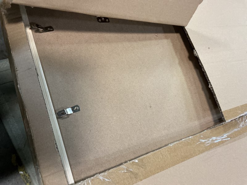 Condition photo showing Good Condition for 30x40 Wood Frame Black, Rustic Natural Wooden 40x30in Poster Picture Frame, Distressed 30 x 40inch Woodgrain Gallery Photo Frame with HD Plexiglass, Horizontal Vertical Wall Mounting Display 1pcs Black 30x40