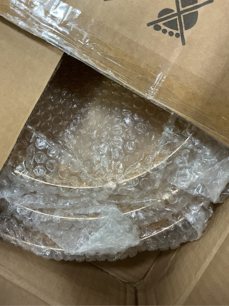 Condition photo showing New/Like New for Goaste 3 Pack Crystal Cake Display Stand with Mirror, 14" 12" 10" Metal Pedestal Gold Round Cake Plate Stand, Dessert Cookies Fruit Serving Tray with Shining Crystal Beads for Wedding, Birthday Party