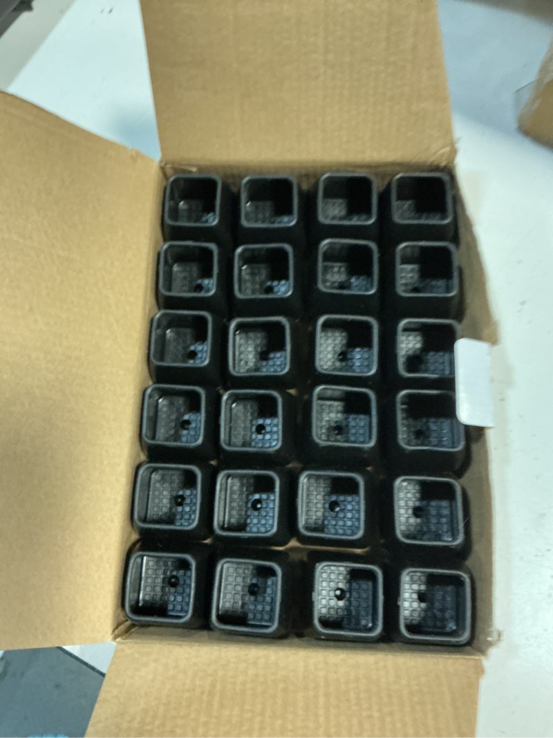 Condition photo showing Good Condition for ezprotekt 24 pcs square silicone chair leg floor protectors for wood floors, black felt furniture pads caps, bar stool leg floor protectors covers for dining table chair (fit 1.1"- 1.45") square large