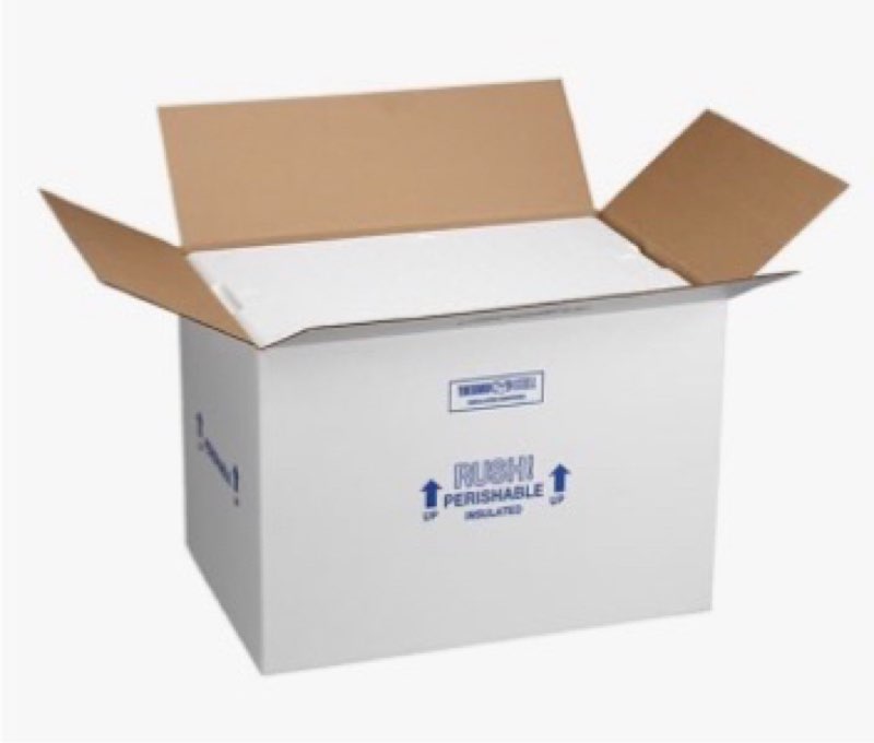 polar tech. 245c thermo chill insulated carton with foam shipper, medium, 17" length x 10" width x 8-1/4" depth (limited edition)