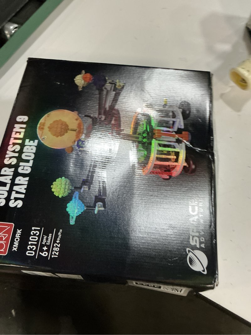 Condition photo showing New/Like New for solar system building set with light, rotatable stem educational toys with 8 planets, electric manual mode spinning space toys for astronomy learning, gift for boys girls age 6-12(1282pcs) electric & manual dual mode edition