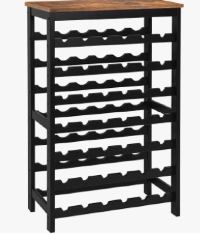 vasmia 42 bottles bamboo wine rack,7-tier wine rack freestanding floor with table top, wine storage 