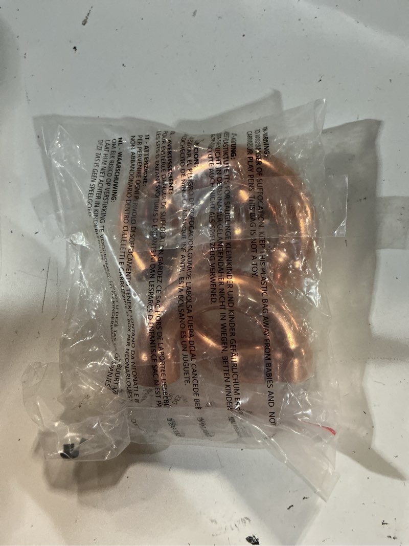 Condition photo showing Good Condition for patikil 3/4 inch id copper pipe fittings, 4 pcs 180 degree return bend copper pipe sweat welding solder connection for hvac air conditioning hydraulic 3/4 inch 4