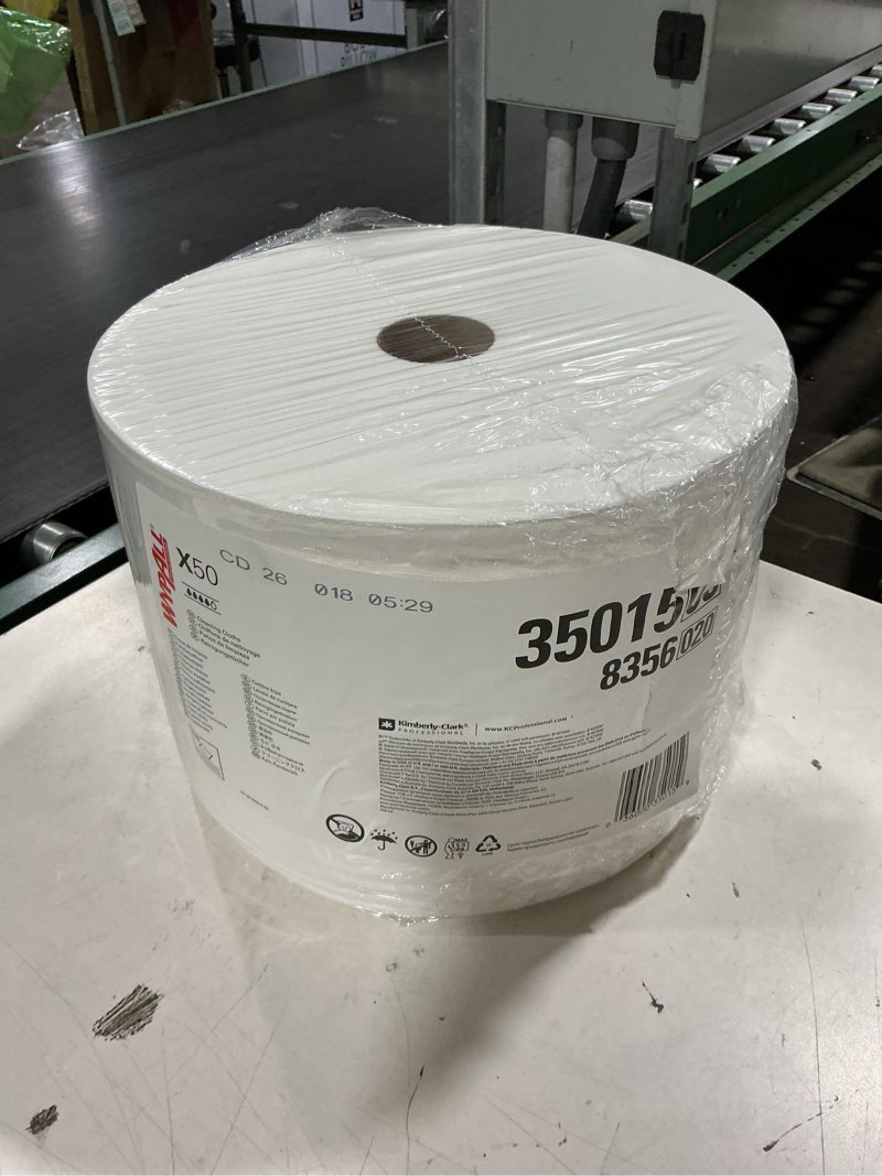 Condition photo showing Good Condition for wypall x50 disposable cloths (35015)  jumbo roll  9.8 x 13.4  white  1 100 sheets per roll