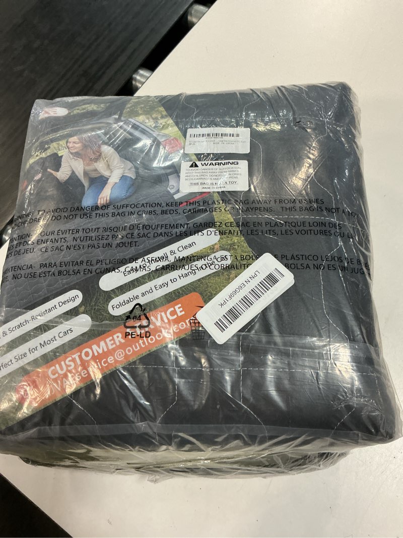 Condition photo showing Good Condition for suv liner for dogs, waterproof dog trunk cover with bumper flap protector, pu large size universal fit, black black pu leather