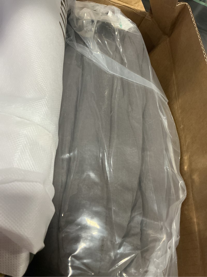 Condition photo showing Good Condition for l lovsoul goose feather down fiber comforter twin size, 100% organic cotton fabric duvet insert,1200tc,750+fill power, hotel collection, all season grey with 8 tabs,90x68in grey midweight twin