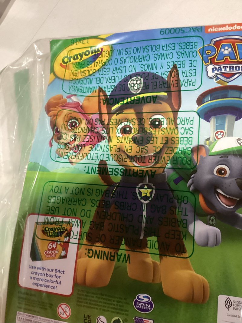 Condition photo showing New/Like New for Crayola Paw Patrol Coloring Book (288pgs), Kids Coloring Book Pages & Stickers, Paw Patrol Gift & Toys, Toddler Stocking Stuffer