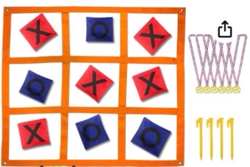 outdoor giant tic tac toe bean bag toss games, tic tac toe ball toss game and dart board games with sticky balls for kids adults large lawn carnival yard birthday family outside party games