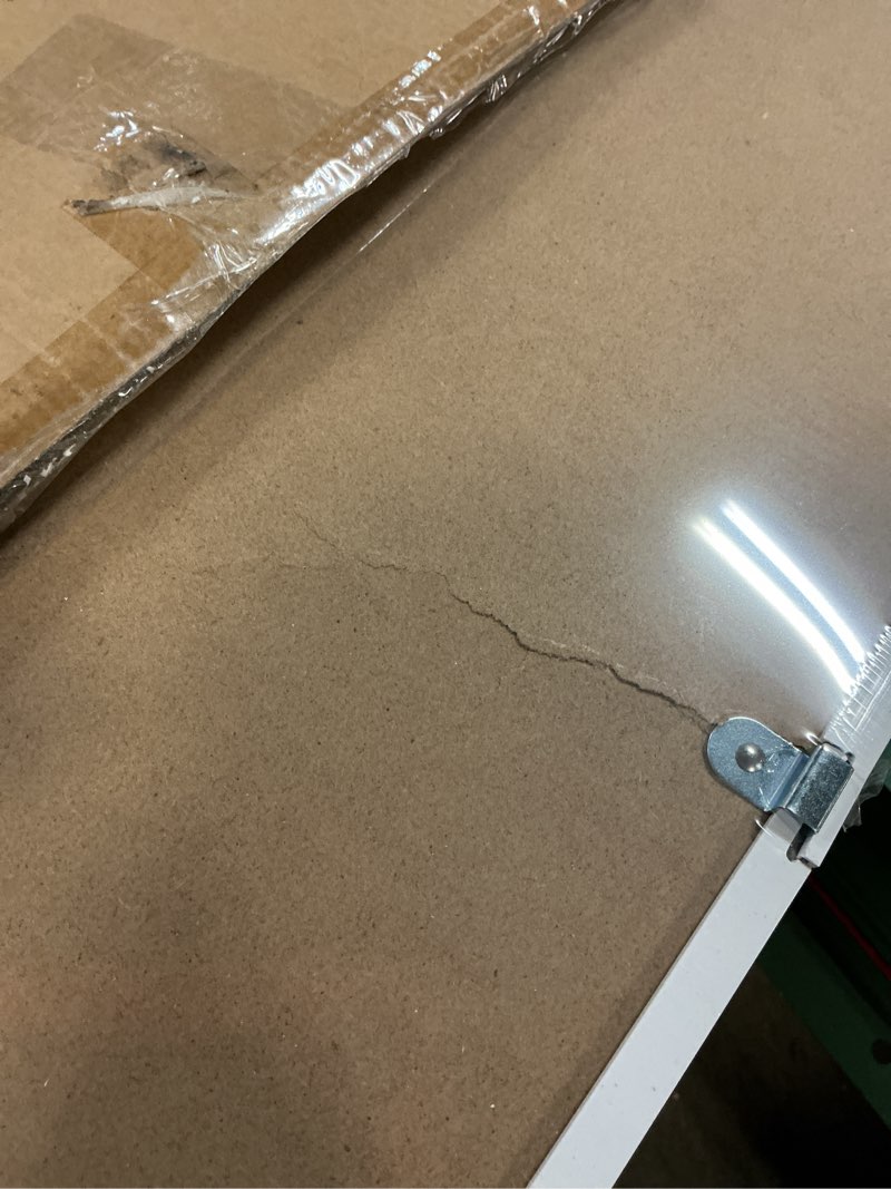 Condition photo showing As Is for americanflat 22x28 poster frame with polished plexiglass - use as 18x24 frame with mat or display 22x28 photo without mat - streamline collection - thin border picture frames for wall - white white 22x28 1 pack