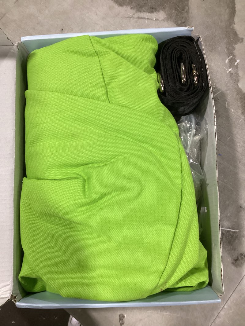 Condition photo showing Good Condition for outree kids pod swing seat, cotton child hammock swing chair, sensory swing for indoor and outdoor use, green and blue