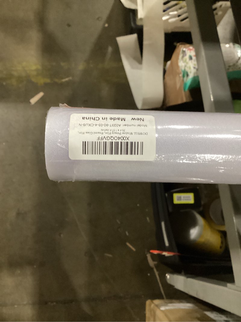 Condition photo showing Good Condition for dowell window privacy film, frosted glass window film, static cling non-adhesive glass clings, sun blocking opaque coverings, reusable door stickers for bathroom home office, pure, 35.4" x 157.4"