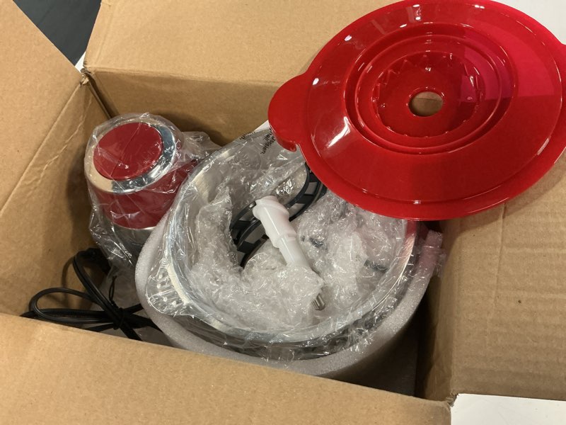 Condition photo showing Good Condition for ganiza food processors, electric food chopper with meat grinder & vegetable chopper - 2 bowls (8 cup+8 cup) with powerful 450w copper motor - includes 2 sets of bi-level blades (red)