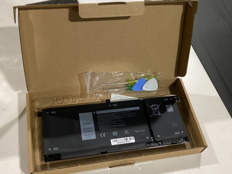 Condition photo showing As Is for djw h5ckd laptop battery replacement for dell inspiron 7300 7306 7500 7506 2-in-1 silver vostro 5300 5301 5501 5502 series latitude 3410 3510 series inspiron 5300 5301 5401 5402 series