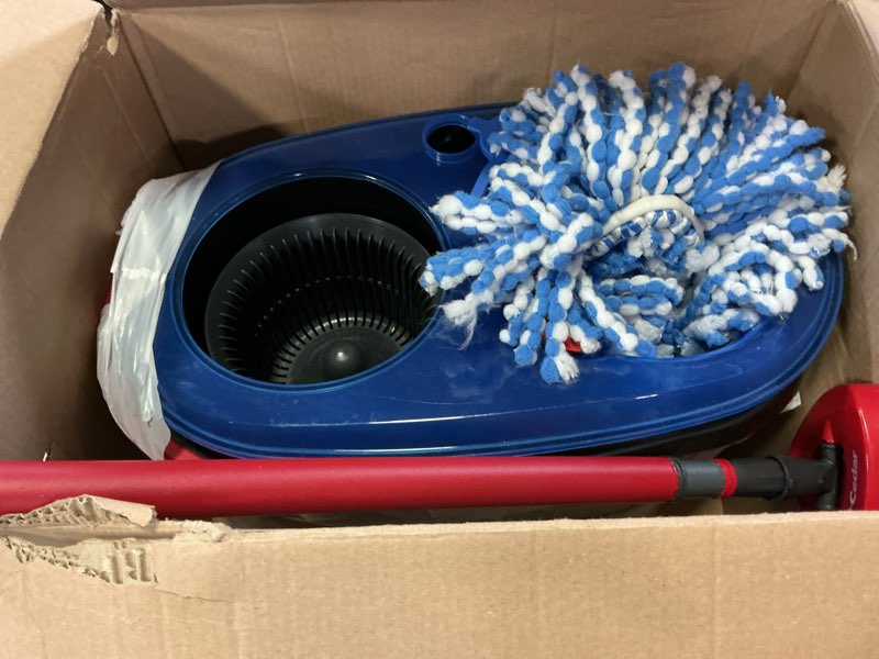 Condition photo showing As Is for O-Cedar RinseClean Spin Mop & Bucket System | Clean with Water | Removes 99% of Bacteria Plastic Rinseclean Spin Mop & Bucket Cleaning System