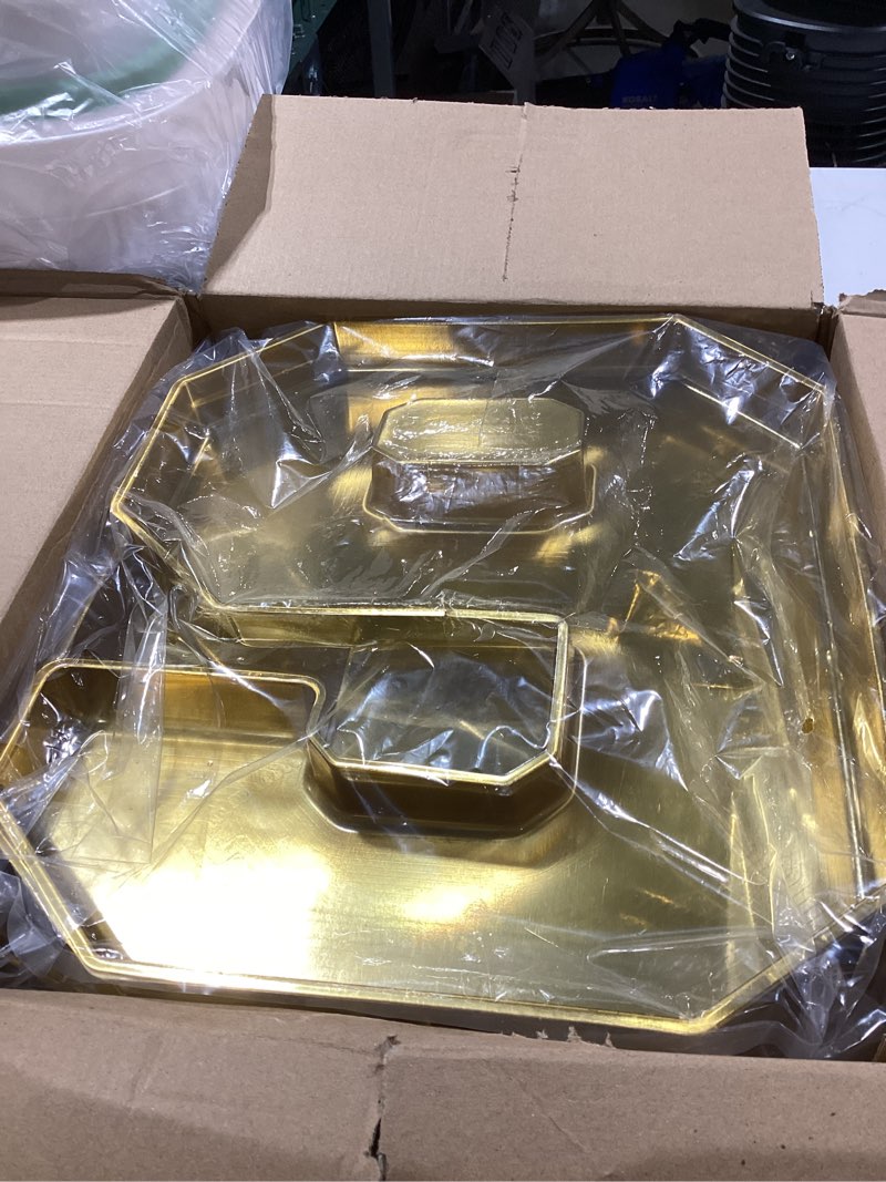 Condition photo showing Good Condition for tellingyou 4 pcs 13.7" 2026 charcuterie numbers fillable graduation disposable mache box chocolate candy tray grad container decoration(gold,2026) gold 2026