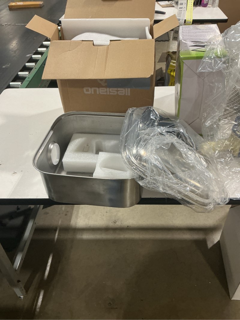 Condition photo showing Good Condition for oneisall 10l/2.6gal dog water fountain for large dogs (with 5 filters) | deeper & wider drinking area, visualization water window & triple filtration,304 stainless steel 10l dog fountain+5 sets filters