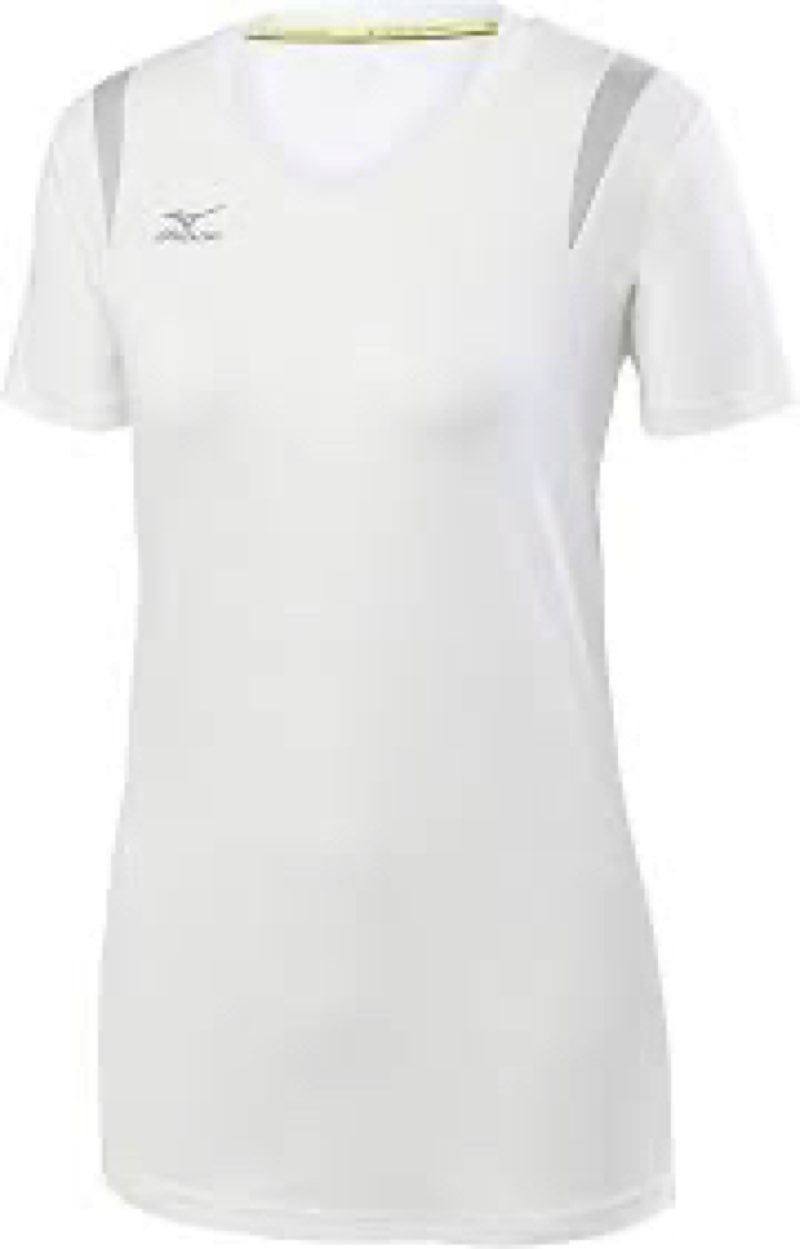 Mizuno Youth Balboa 5.0 Short Sleeve Volleyball Jersey White/Silver