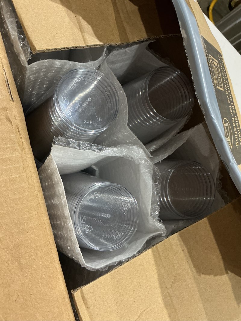 Condition photo showing Good Condition for goodluck 200pcs 14oz silver plastic cups for party, disposable silver cups, cocktail glasses for wedding, thanksgiving, christmas, parties
