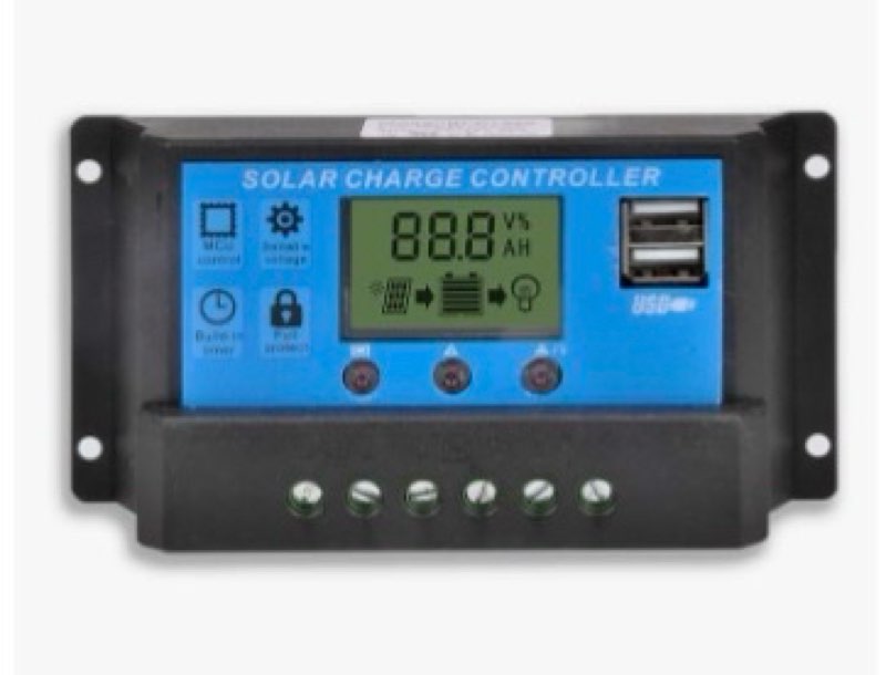 WZRELB 20A PWM Solar Charger Controller 12/24V Auto,Solar Panel Battery Intelligent Regulator with L