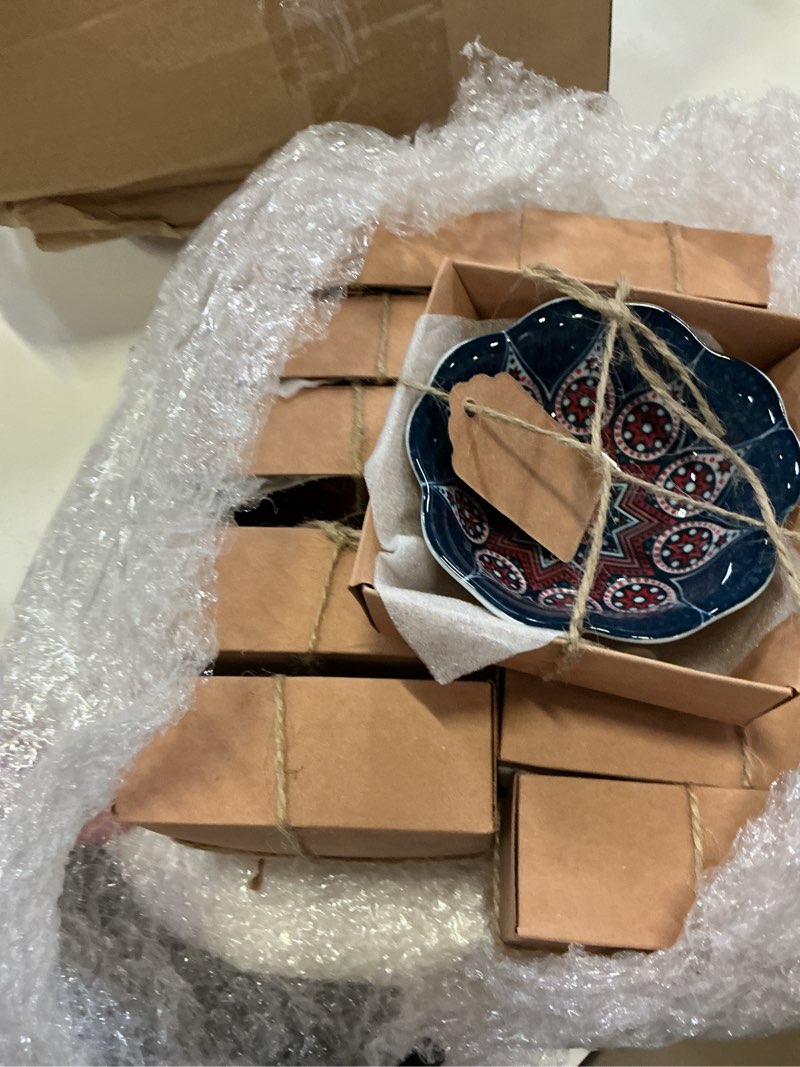 Condition photo showing New/Like New for 12 pcs 3.3 inches small ceramic bowls wedding favors for guests bulk mexican salsa bowl dipping boho pottery dishes for bridal shower gifts rustic souvenirs