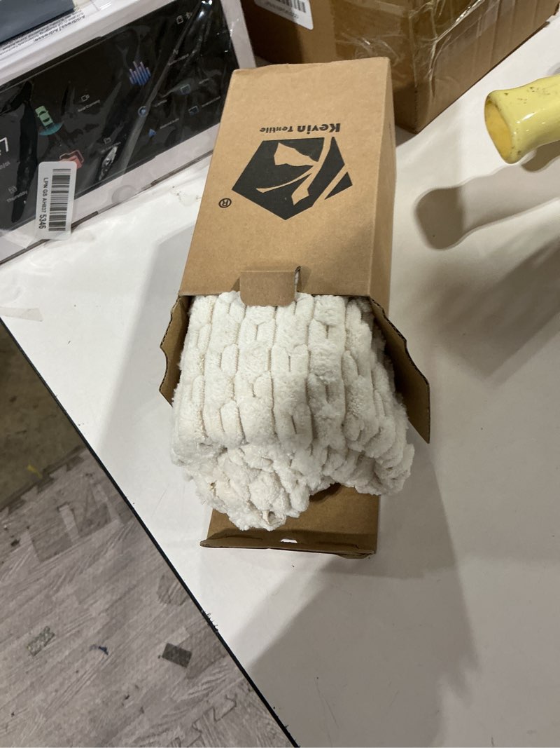 Condition photo showing Good Condition for kevin textile 14x36 inch long lumbar 1 pack boho decorative throw pillow cover soft striped corduroy rectangle cushion case farmhouse solid color accent for living room couch sofa bed, cream white 36" x 14" (pack of 1) cream white
