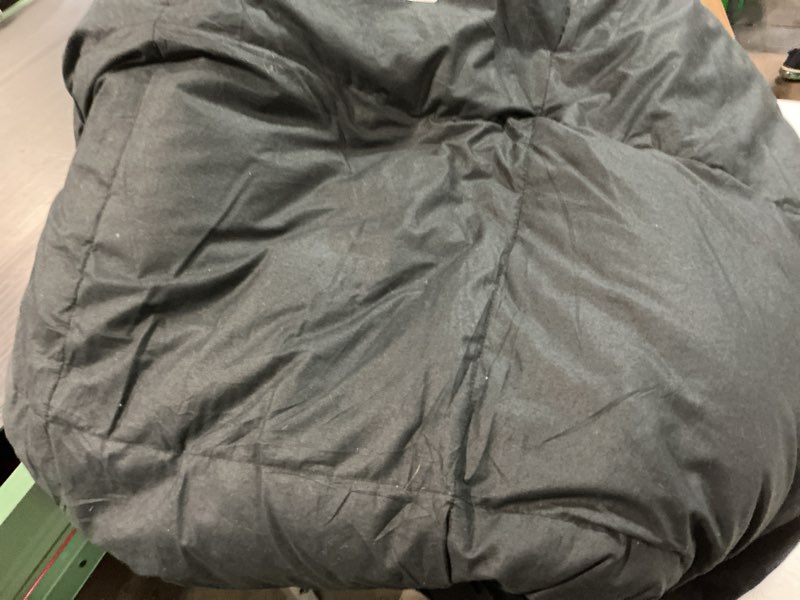 Condition photo showing As Is for cosybay heavyweight queen size feather down fiber comforter - black thicker winter duvet insert, ultra soft 100% cotton cover, luxury hotel bedding with corner tabs, 90"x90" queen black/heavyweight