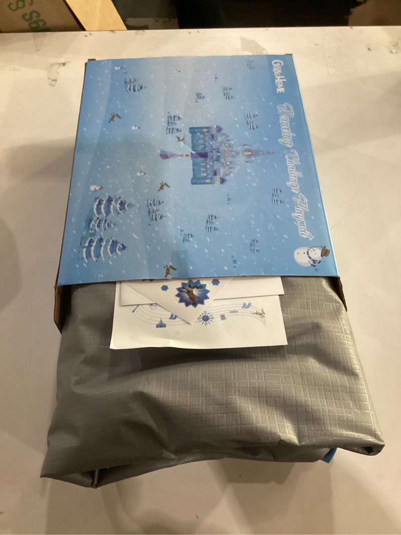 Condition photo showing New/Like New for not tested**** girlshome dance mat - frozen toys for girls electronic dance pad with 5 game modes, built-in music, touch sensitive light up led kids musical mat, christmas & birthday gift for girls 3-12 frozen-blue