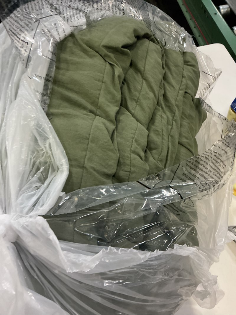 Condition photo showing Good Condition for wrensonge queen comforter set - 3 pieces prewashed olive green comforter soft lightweight for all seasons,down alternative comforters queen size with 2 pillow shams 01- olive green queen(90"*90")