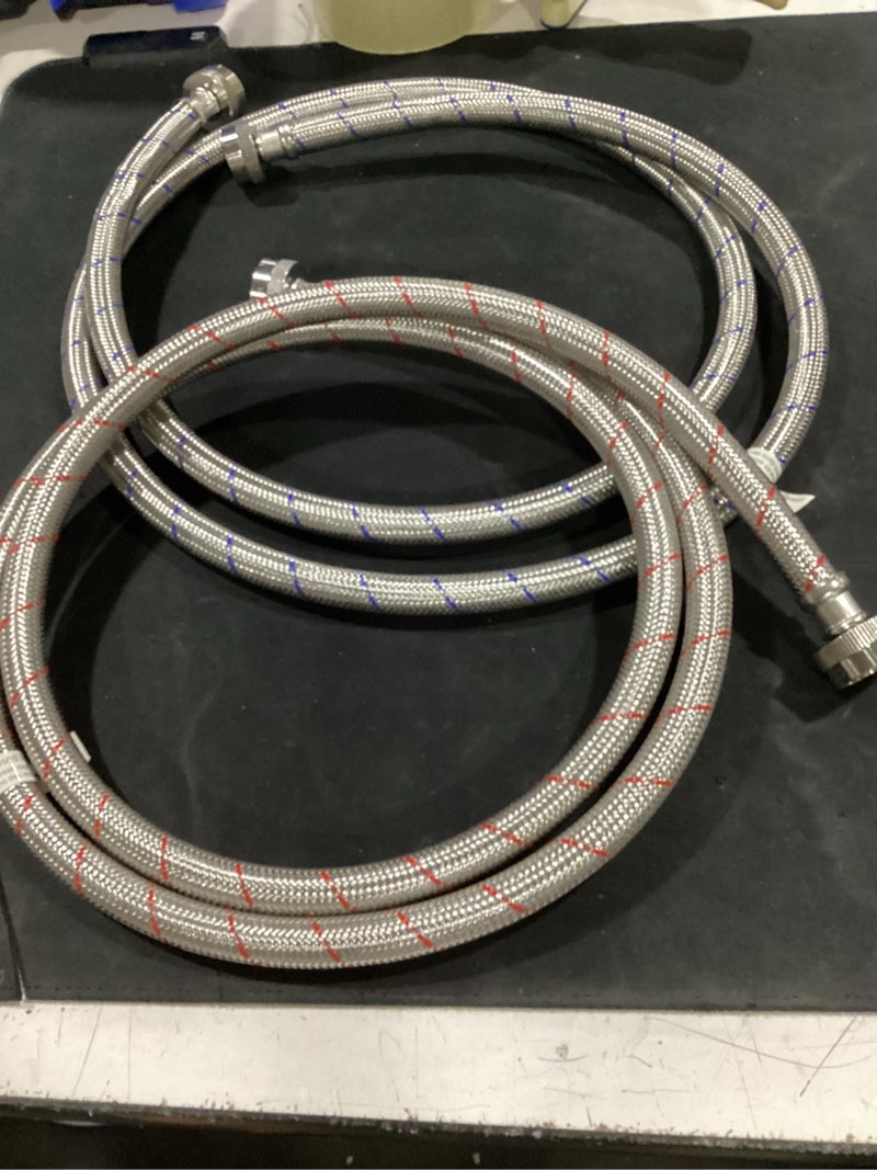 Condition photo showing Good Condition for eastman 2 -pack 6-ft 3/4 -in fht inlet x 3/4 -in fht outlet stainless steel washing machine