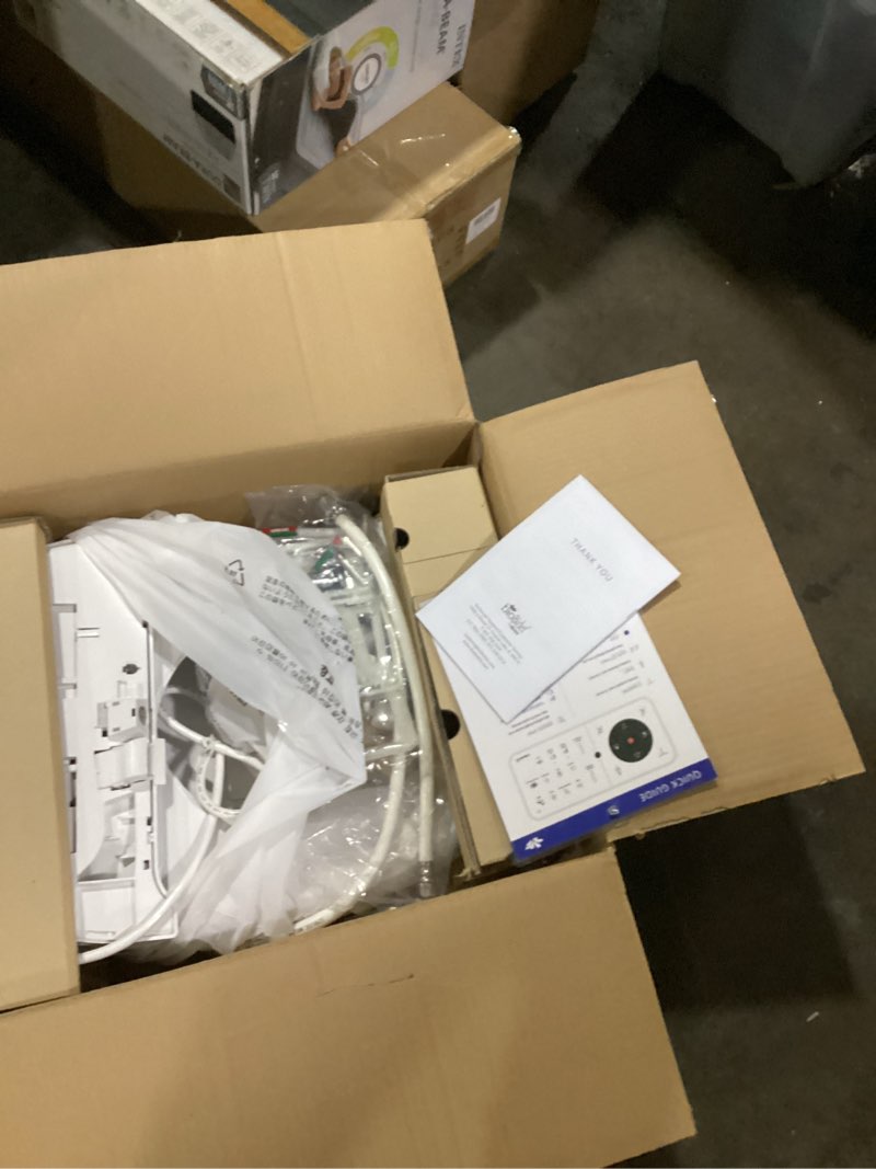 Condition photo showing As Is for bio bidet uspa pro modern bidet seat, warm water, heated seat & dryer, remote control, elongated modern elongated