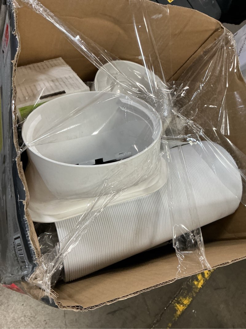 Condition photo showing As Is for vissani 6,000 (doe) btu 115-volt portable air conditioner cools 250 sq. ft. with remote in white, powered by hubspace