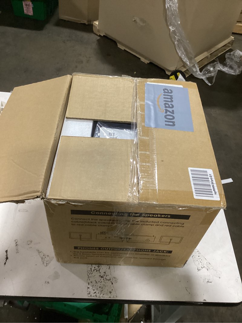 Condition photo showing Good Condition for Vinyl Record Player with Dual Stereo Bookshelf Speakers Vintage Belt Drive Bluetooth Turntable with External Speakers,Convert Vinyl to MP3,LP Players AUX Headphone Input RCA Out Coffee