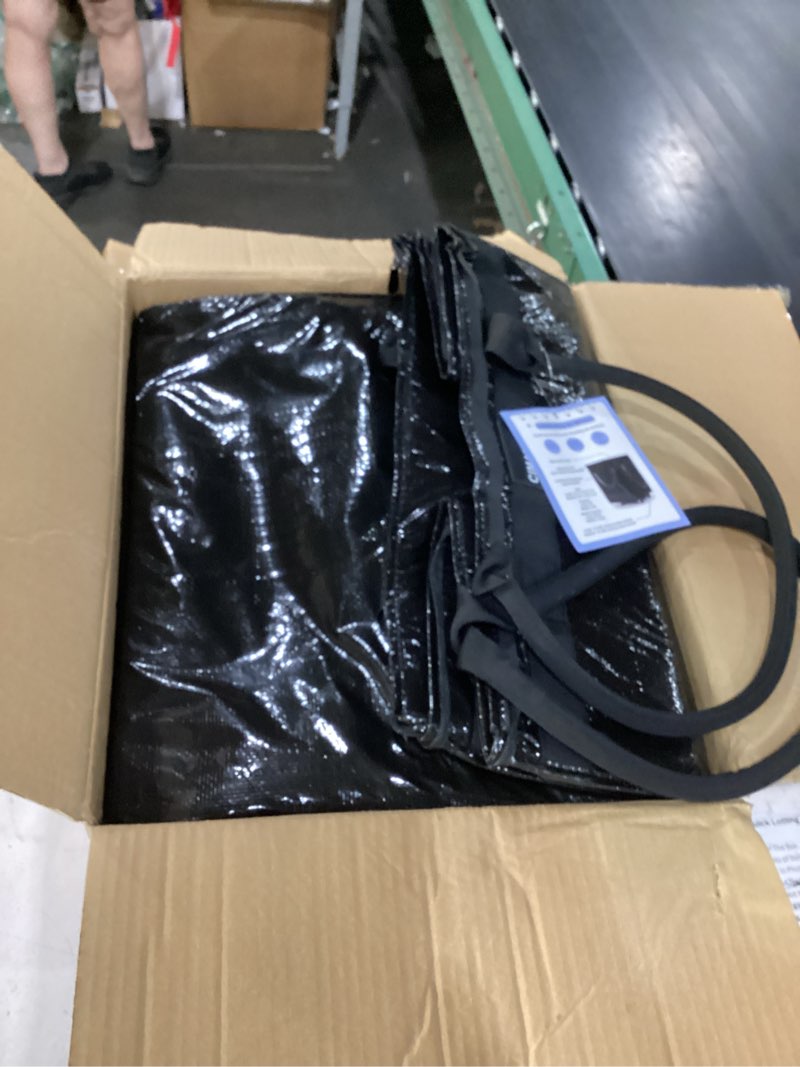 Condition photo showing Good Condition for reusable grocery bag tote bag with wheels, foldable rolling tote bag with 3 handles and zipper black