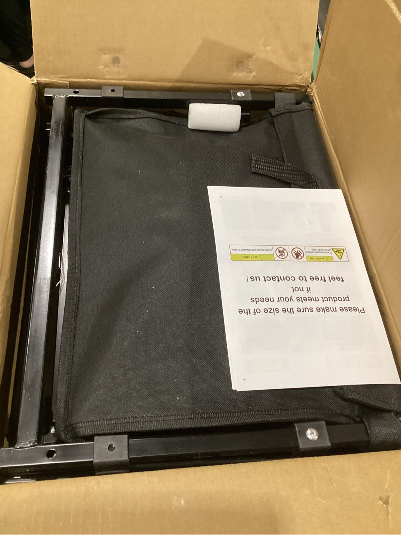 Condition photo showing As Is for Collapsible Wagon Cart Foldable - Portable Heavy Duty Folding Beach Wagons with Wheels - Outdoor Utility Carts for Groceries, Shopping, Camping, Sports, Garden with Large Capacity - Black