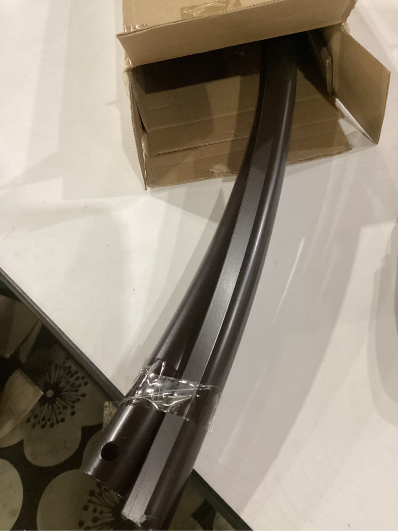 Condition photo showing Good Condition for zenna home no drill curved shower curtain rod, 32 - 40 inches adjustable shower rod for small tubs or showers, easy install, choice of no drilling tension or wall mount, rustproof, bronze