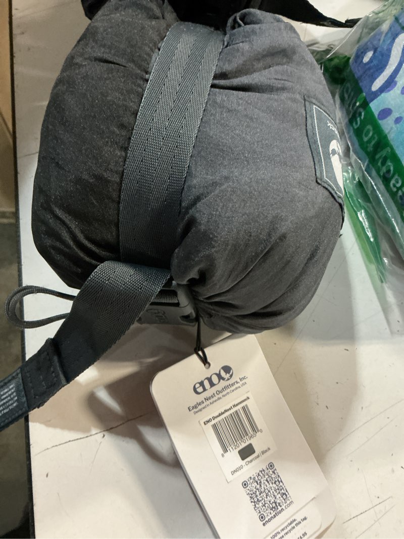 Condition photo showing New/Like New for eagles nest outfitters doublenest hammock - charcoal/black - 9'6