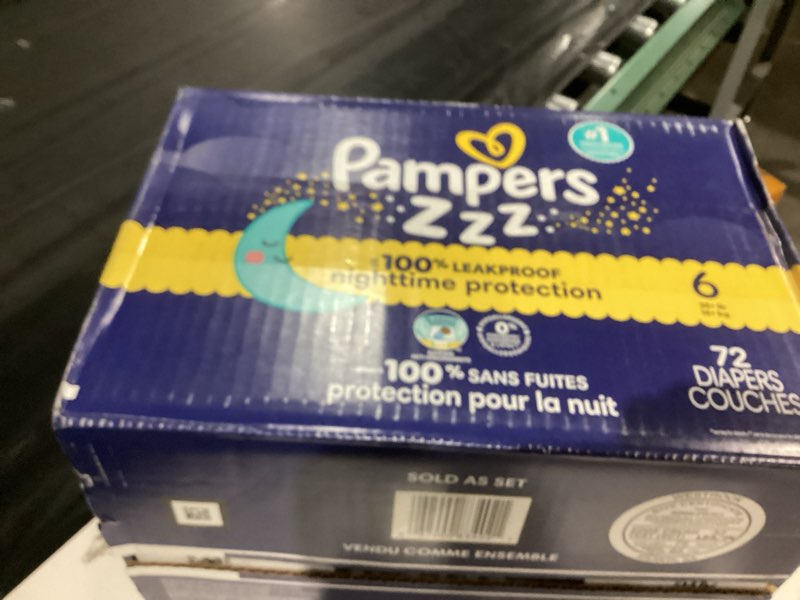 Condition photo showing New/Like New for Pampers Swaddlers Overnight Diapers - Size 6 - 72ct