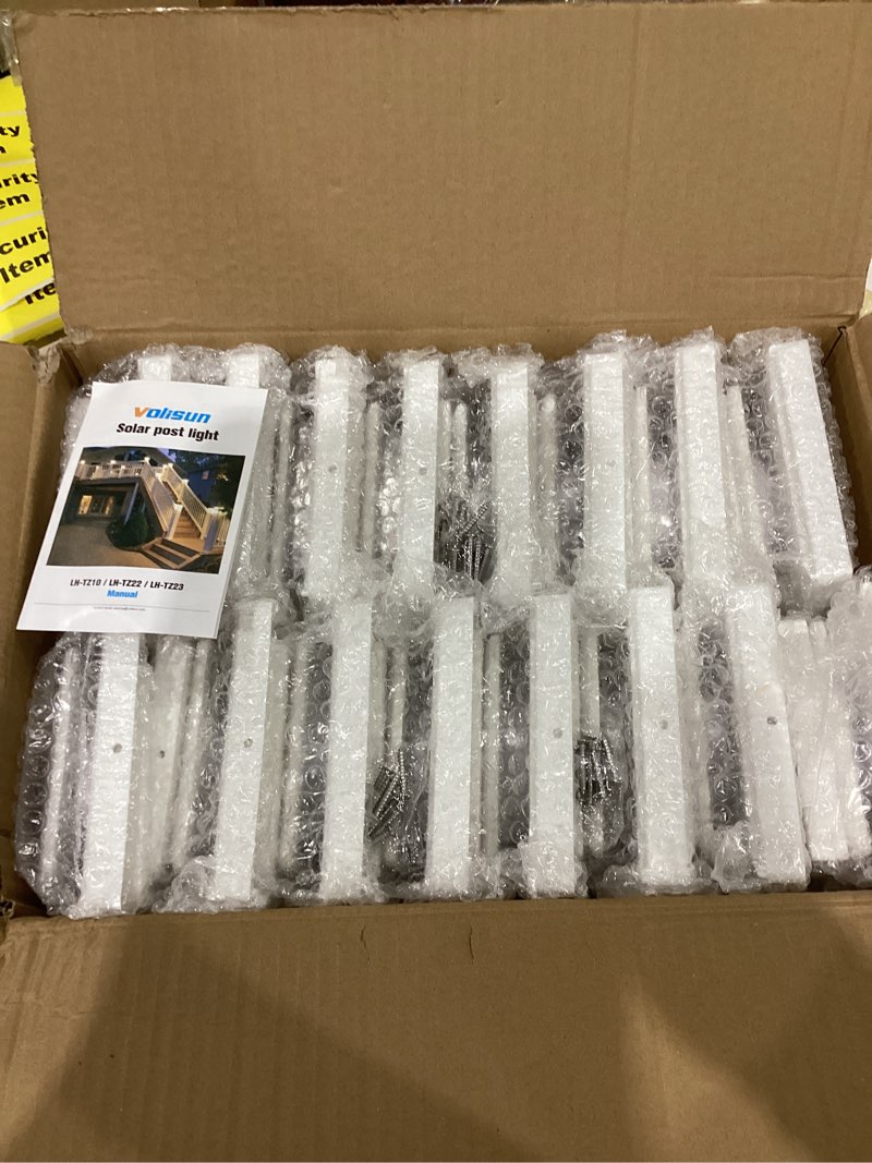 Condition photo showing Good Condition for VOLISUN 4x4 Solar Cap Lights 16-Pack, Outdoor Waterproof for Wooden/Vinyl Posts, White Deck Lights Solar Powered, Warm White for Garden/Patio/Porch White 16 Pack