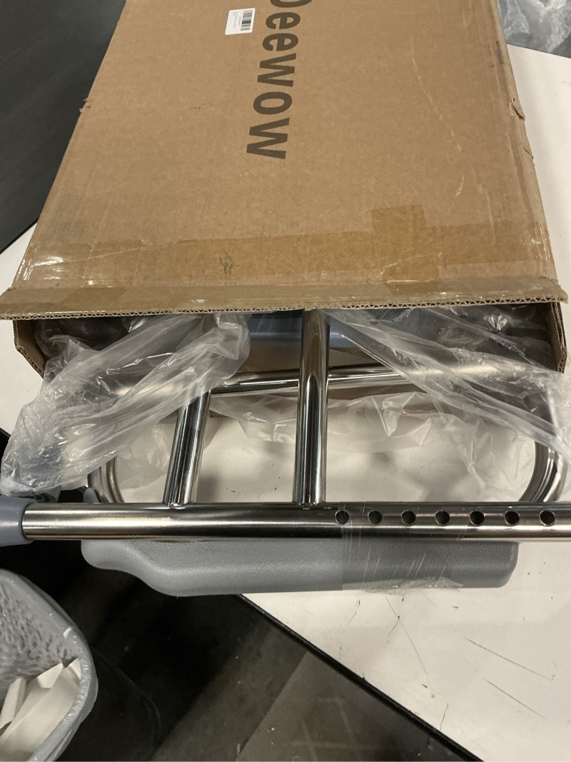 Condition photo showing Good Condition for Raised Toilet Seat with Handles, Toilet Seat Riser for Seniors with Adjustable Height, up to 400lbs, Raised Toilet Seat for Elderly, Pregnant and Handicap, Fit Any Toilet, FSA/HAS Eligible Blue