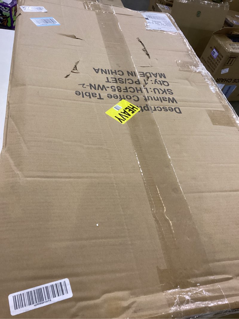 Condition photo showing Good Condition for LYNCOHOME Fluted Lift Top Coffee Table with Storage, Modern Coffee Table for Living Room, Home Office?Walnut? Walunt 18.9''D x 37.4''W x 16.2''H