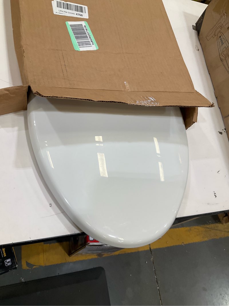 Condition photo showing Good Condition for little2big toilet seat with built-in toddler potty training seat, slow close, easy to install, made in usa, elongated, white