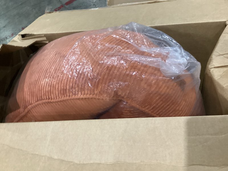 Condition photo showing Good Condition for bean bag chair, cozy fluffy beanbag chairs with filler for teens and kids, floor lazy sofa for living room gaming & reading (m-burnt orange) medium burnt orange