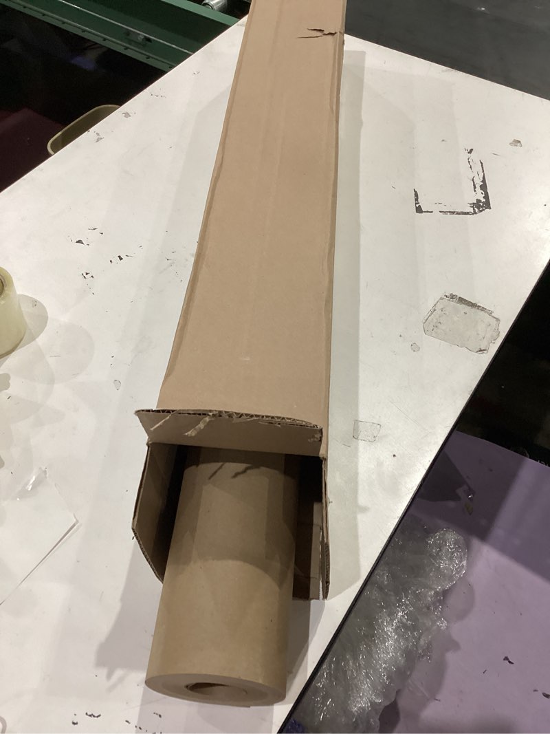 Condition photo showing Good Condition for floor protection paper, 36 inch x 166 ft roll, made in usa, 69# brown rosin masking paper roll, 100% recycled, thick floor covering for painting, moving, and construction