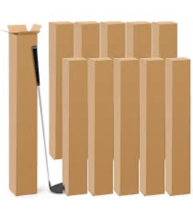 watersay 15 pack 4 x 4 x 40 inch golf club shipping boxes with 8 x 48 inch bubble protector tall cor