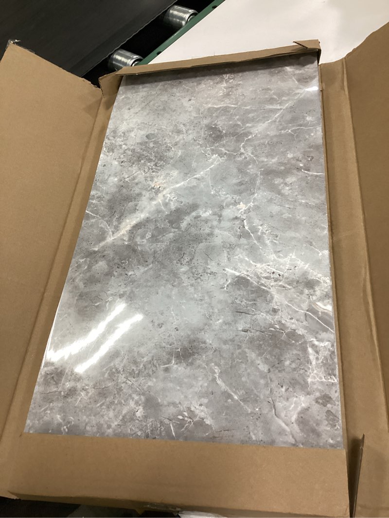Condition photo showing Good Condition for 10-Pack Peel and Stick Gray Marble Wall Panels (11.8" x 23.6") – 19.4 Sq. Ft. Waterproof PVC Tiles for Kitchen, Bathroom, Living Room & Accent Walls – Heat-Resistant Self-Adhesive Backsplash Tiles 11.8" x 23.6"Grey 10 Pack