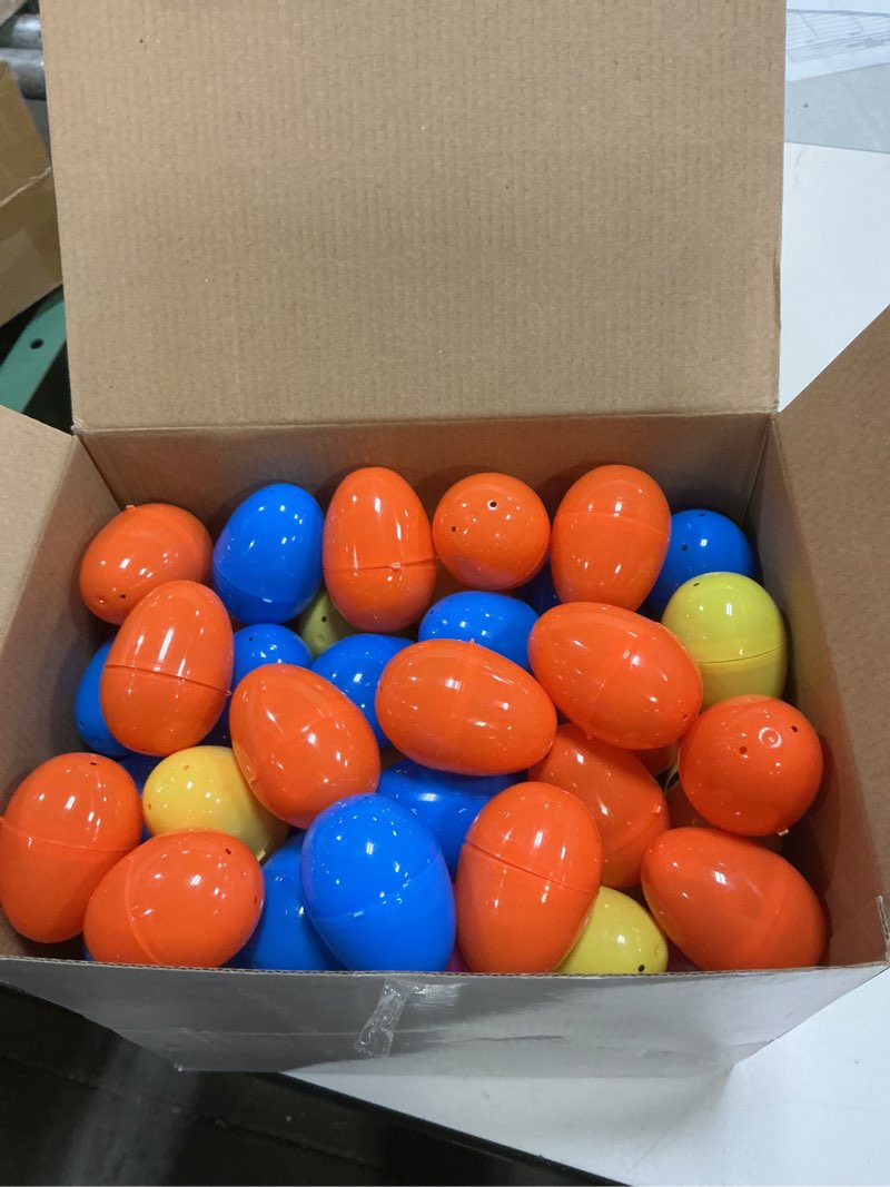 Condition photo showing Good Condition for 100 pack prefilled easter eggs with assorted toys inside includes 6 surprise golden eggs, 100 plastic easter eggs filled with toys for easter basket stuffers egg hunt party favors for kids boys girls style 4
